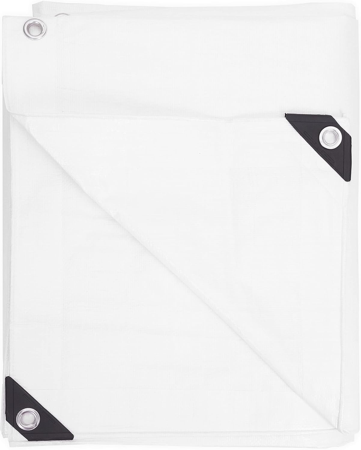 Kotap 14 x 14 Ft. Heavy-Duty Protection/Coverage Tarp, Superior Weave for Greater Longevity 8-mil, Multi-Use, Waterproof, White, 1-Pack (TRW-1414) - Image 5